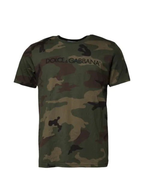 Dolce & Gabbana camouflage-print T-shirt Green G8MQ5Z