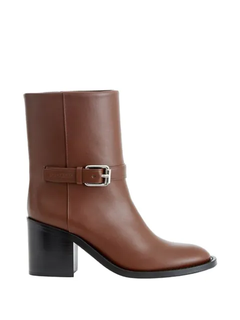 Burberry buckle-detail leather ankle boots Brown 8077201