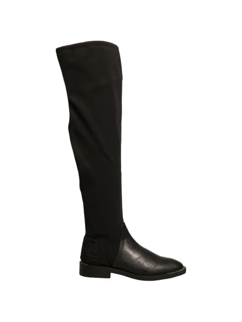 MY TWIN rhinestone-embellished over-the-knee boots Black LA12422