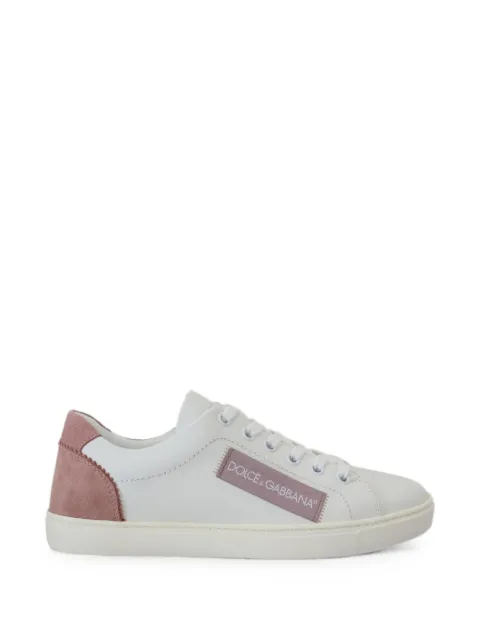 Dolce & Gabbana suede-panelled logo-patch sneakers White CK1544AX615