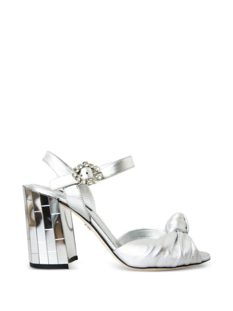 Dolce & Gabbana knotted metallic sandals Silver CR1246AY82880998