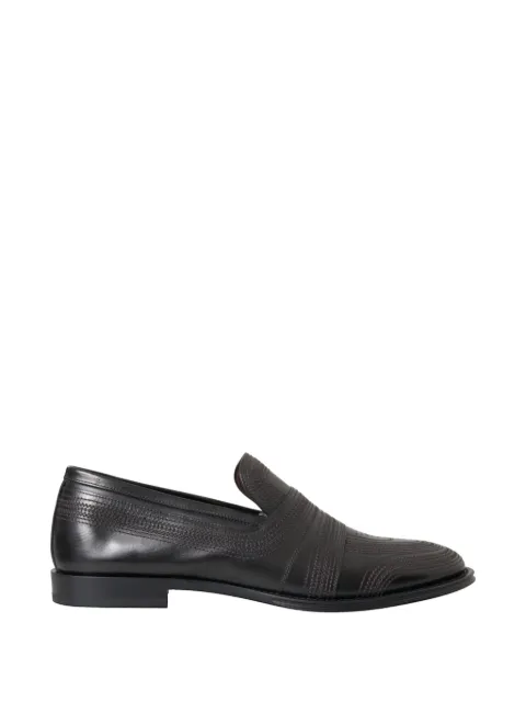 Dolce & Gabbana Michelangelo decorative-stitching leather loafers Brown A30248AQ237