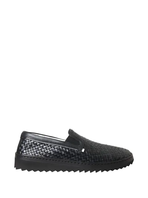 Dolce & Gabbana woven leather loafers Black A50774A0677
