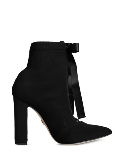 Dolce & Gabbana lace-up ribbon ankle boots Black CT0959AM237