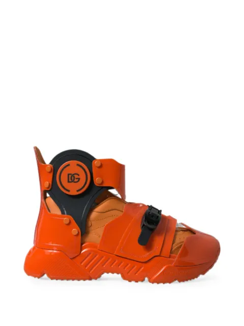 Dolce & Gabbana Portofino chunky high-top sneakers Orange MV5554