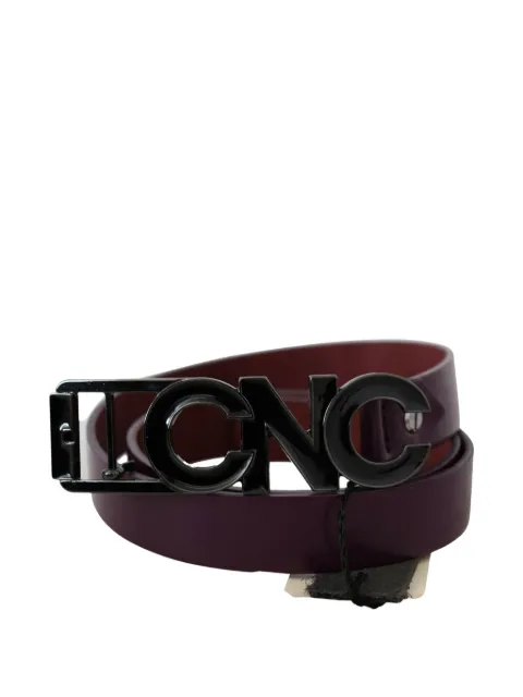Costume National logo-letter leather belt Brown BEL61070