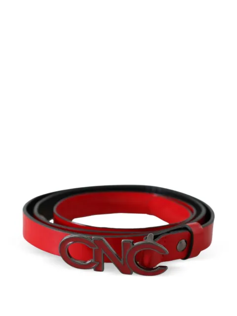 Costume National CNC logo leather belt Red BEL61079