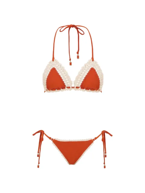 ZIMMERMANN Mahon crochet-trim bikini Orange 414WSS263