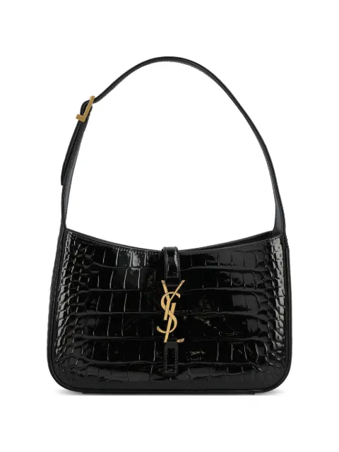 Saint Laurent Le 5 à 7 crocodile-effect shoulder bag Black 657228AAGKR