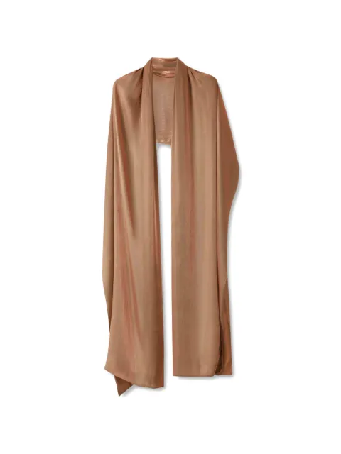Costarellos lurex georgette scarf Brown PF25200LUREXGEORGETTE