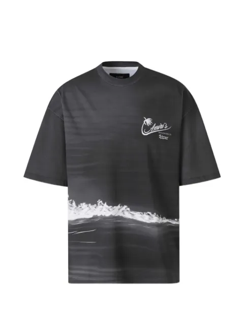 AMIRI palm tree-print T-shirt Black AMTOJR11851