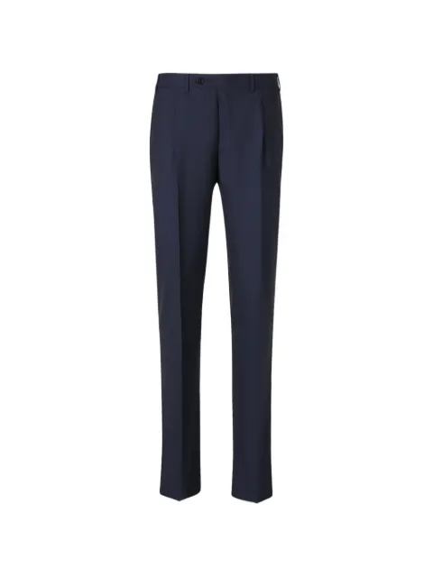Canali pleated wool trousers Blue 71119AT00552