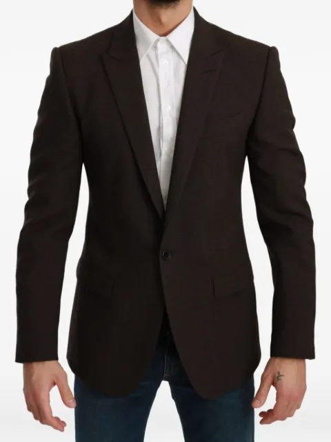 Dolce & Gabbana peaked-lapel single-breasted blazer Brown KOS1774