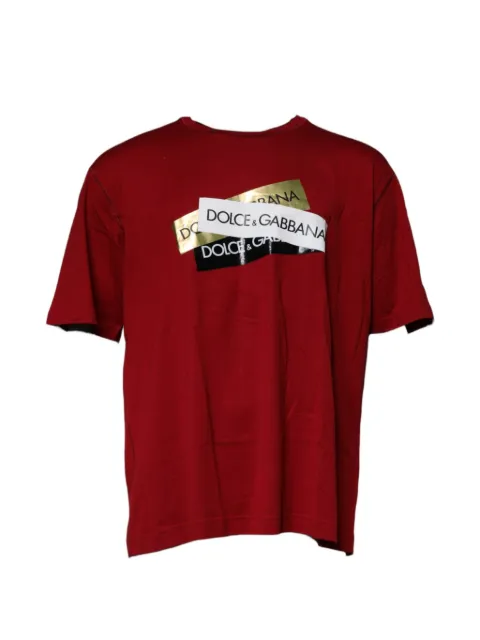 Dolce & Gabbana logo-print cotton T-shirt Red G8HS4TG7RKR