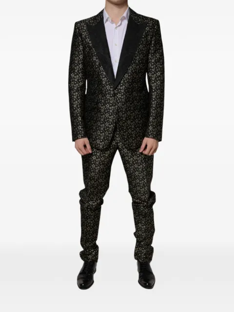 Dolce & Gabbana Sicilia star-jacquard suit Black GK8KMTFJM78