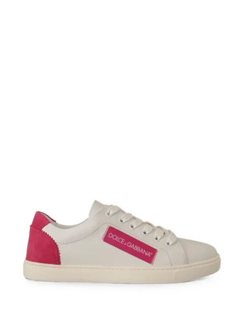 Dolce & Gabbana logo-patch low-top sneakers White CK2288A5355