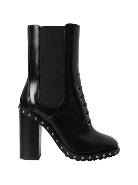 Dolce & Gabbana studded lace-up ankle boots Black CK2052