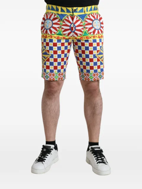 Dolce & Gabbana Carretto-print shorts Red GY6GMTFPFQ7
