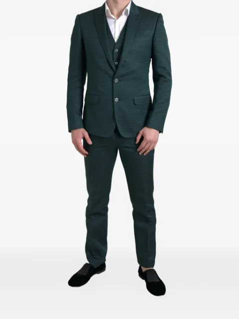 Dolce & Gabbana Martini notch-lapels suit Green KOS2187