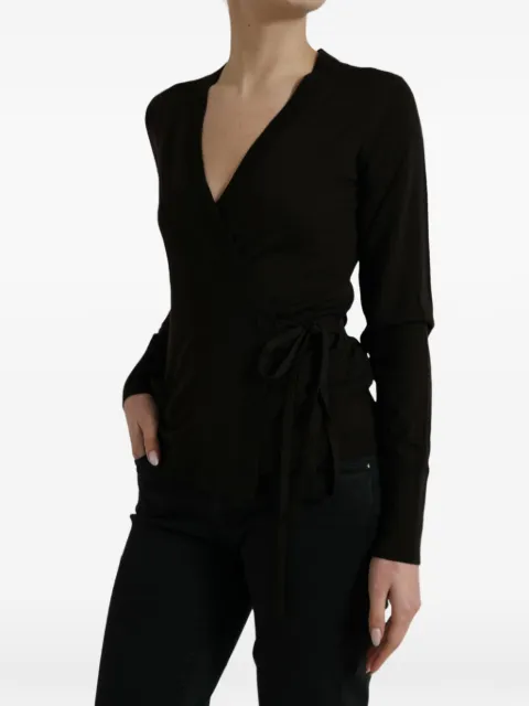 Dolce & Gabbana V-neck long-sleeved sweater Black TSH84349