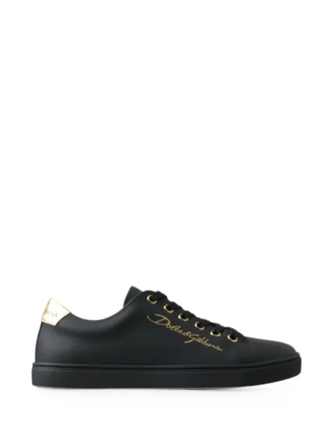 Dolce & Gabbana logo-print leather sneakers Black 8186754597079