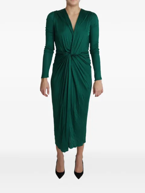 Dolce & Gabbana long-sleeved midi dress Green DR2717