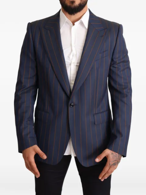 Dolce & Gabbana pinstripe single-breasted blazer Blue JKT2959