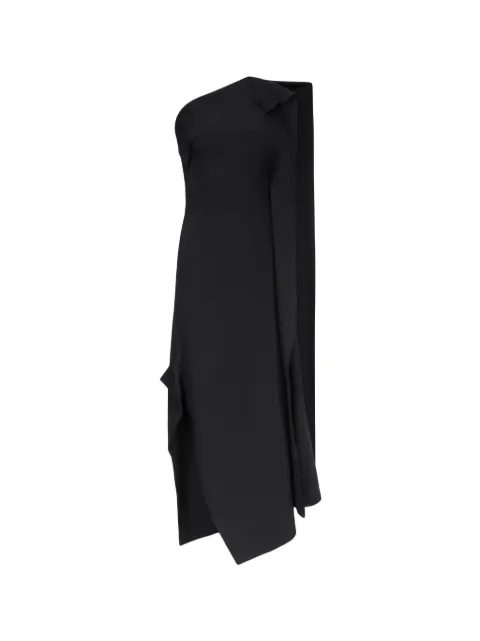 FFORME one-shoulder draped dress Black FF00764VI2502