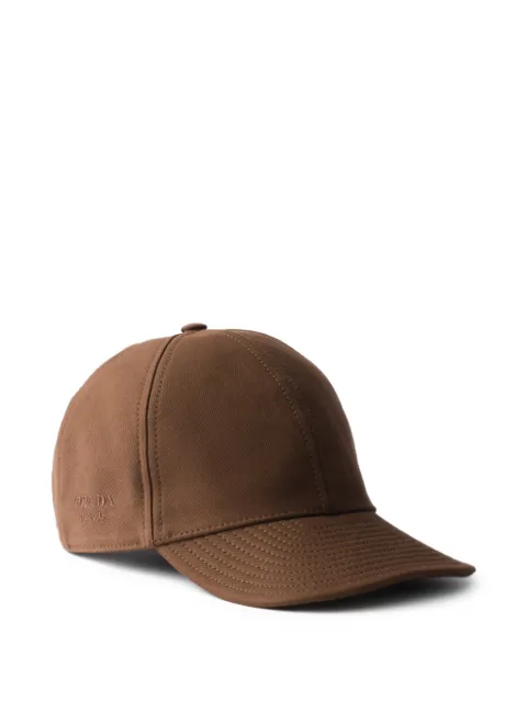 Prada old cotton satin baseball cap Brown 2HC5042GCE