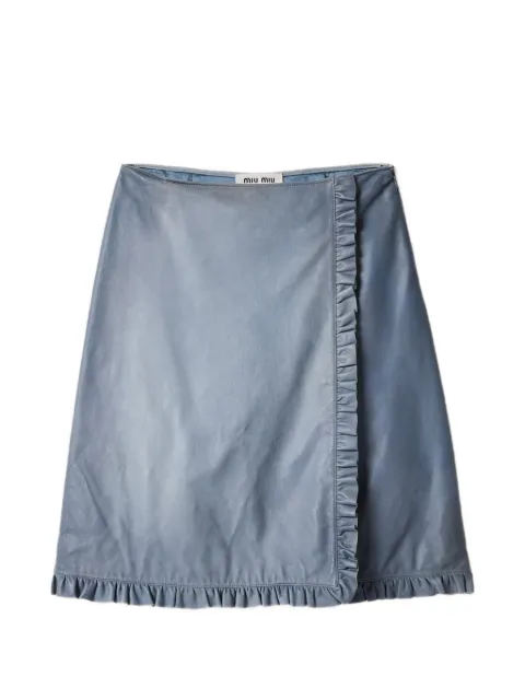 Miu Miu nappa-leather skirt Blue MPD860SOOO193Y