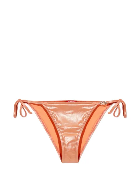 Diesel side-tie metallic bikini bottoms Orange A177740DLCW
