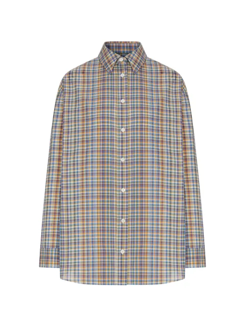 TOTEME checked button-down shirt Blue 263WRT0480FB0694