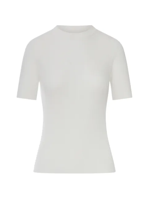 FENDI ribbed short-sleeve sweater White FZXF22AYBX