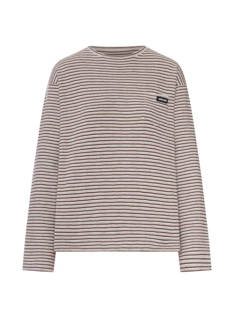 Miu Miu striped cotton sweater White MML06QSOOO195I