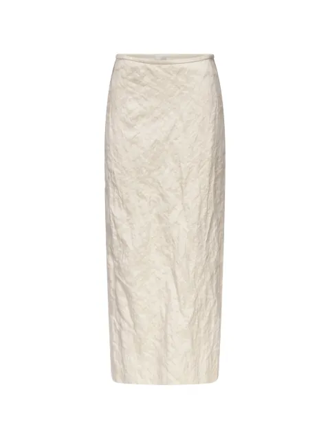 FFORME Mena crinkled-effect skirt Neutrals FF00752CO2516