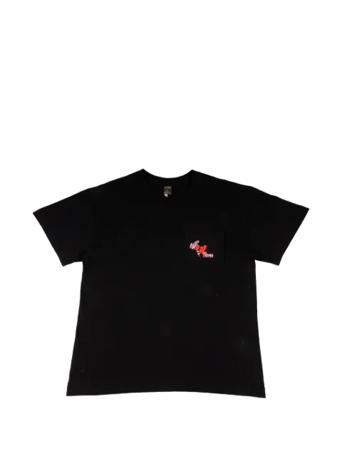 ANTI PROMO graphic-print chest-pocket T-shirt Black MB30