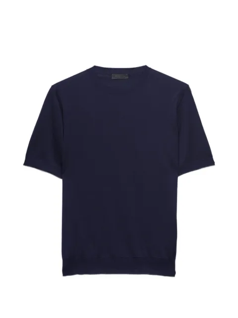 Prada short-sleeved silk sweater Blue UMF349SOOO18KL