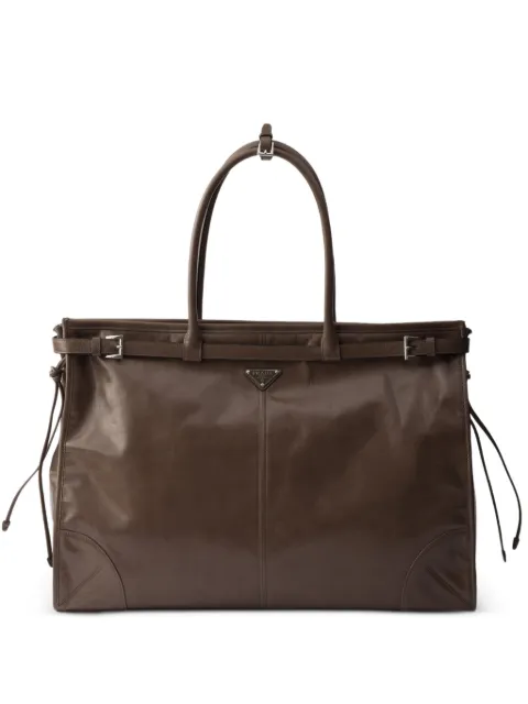 Prada Bonnie leather tote bag Brown 2VG128VOOO2CYR