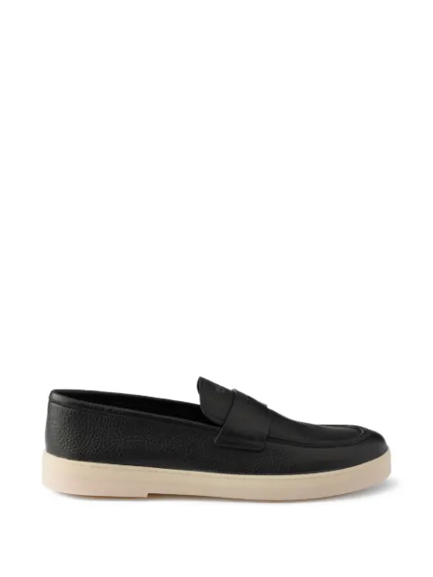 Prada leather loafers Black 2DG166FG000013