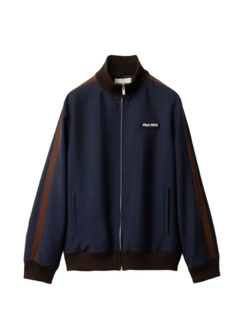 Miu Miu kid-mohair blouson jacket Blue ML1502SOOO12I1