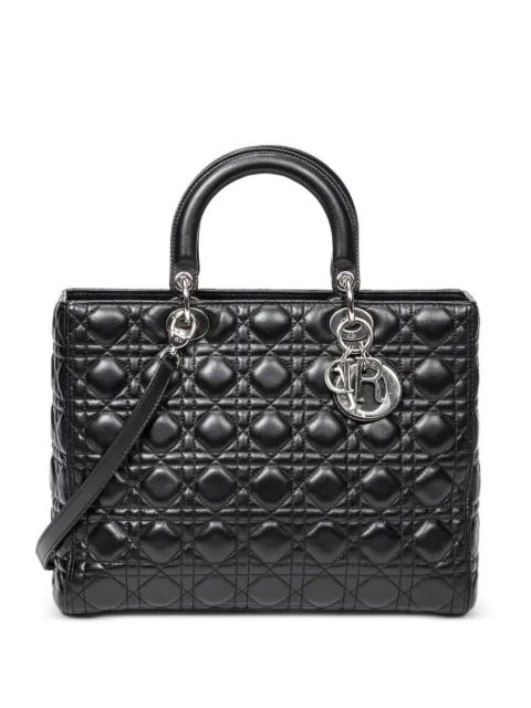 Christian Dior Pre-Owned Lady Dior Cannage tote bag Black 18MA1123