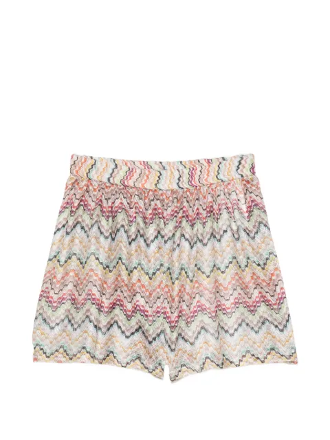 Missoni zigzag-knit elasticated-waist shorts Neutrals MC22SI00BR015G