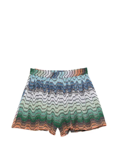 Missoni zigzag-knit shorts Green MC22SI00BR015D