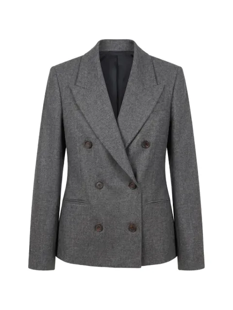 Brunello Cucinelli double-breasted peak-lapel jacket Grey MB1627414C032