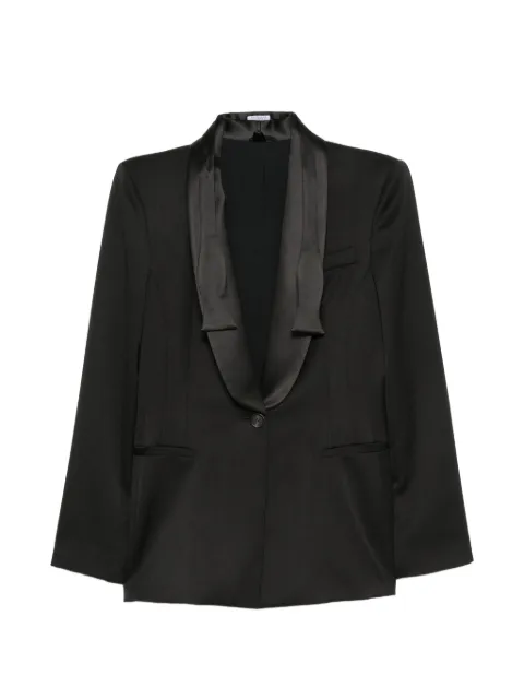 Brunello Cucinelli satin-trim shawl-lapel jacket Black MD0017068C101
