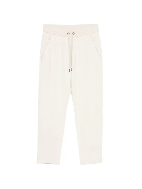 Brunello Cucinelli drawstring stitched-crease track pants Neutrals MH827FB799C9815