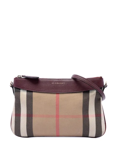 Burberry Pre-Owned 2000-2017 House Check Canvas Derby Peyton crossbody bag Brown QXW6SYVLD6E50NLB