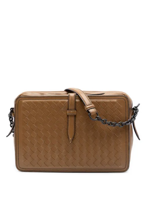 Bottega Veneta Pre-Owned 2012-2026 Nappa Intrecciato Belt Flap Camera Bag shoulder bag Brown OCDVWNSMZDVNTJ7V