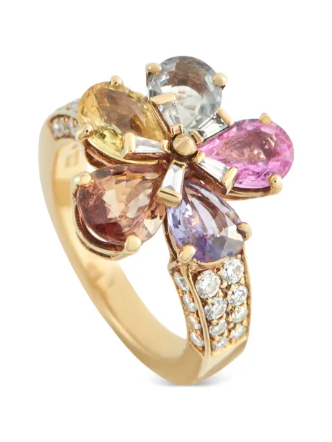 Bvlgari Pre-Owned diamond and sapphire floral ring Gold BV24051526