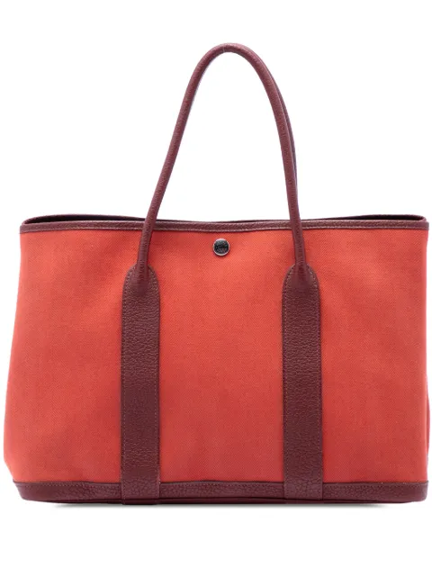 Hermès Pre-Owned 2014 Toile and Negonda Garden Party 30 satchel Red KC8JDFT8PR15ZGCO
